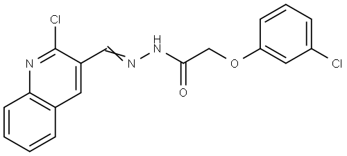 2-(3-CHLOROPHENOXY)-N'-((2-CHLORO-3-QUINOLINYL)METHYLENE)ACETOHYDRAZIDE Struktur