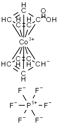 1-Carboxy-cobaltocenium hexafluorophosphate Struktur