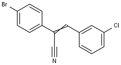 2-(4-BROMOPHENYL)-3-(3-CHLOROPHENYL)ACRYLONITRILE Struktur