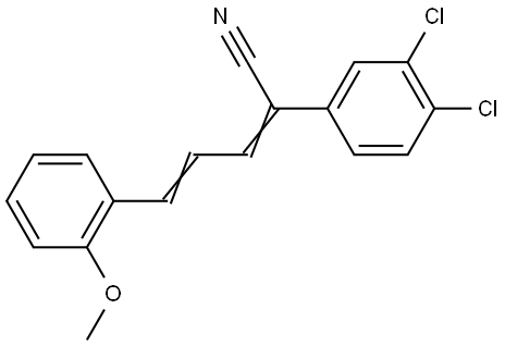 2-(3,4-DICHLOROPHENYL)-5-(2-METHOXYPHENYL)-2,4-PENTADIENENITRILE Struktur