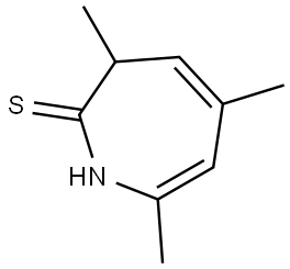 2H-Azepine-2-thione, 1,3-dihydro-3,5,7-trimethyl- Struktur