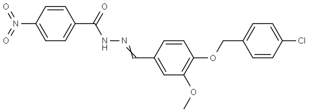 N'-(4-((4-CHLOROBENZYL)OXY)-3-METHOXYBENZYLIDENE)-4-NITROBENZOHYDRAZIDE Struktur