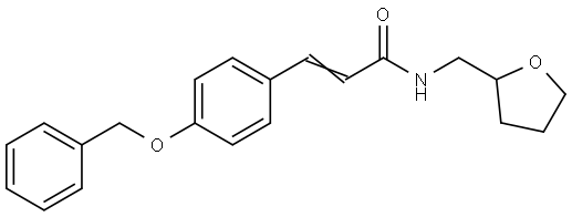 3-(4-(BENZYLOXY)PHENYL)-N-(TETRAHYDRO-2-FURANYLMETHYL)ACRYLAMIDE Struktur