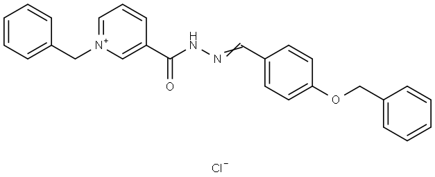 1-BENZYL-3-(4-BENZYLOXY-BENZYLIDENE-HYDRAZINOCARBONYL)-PYRIDINIUM, CHLORIDE Struktur