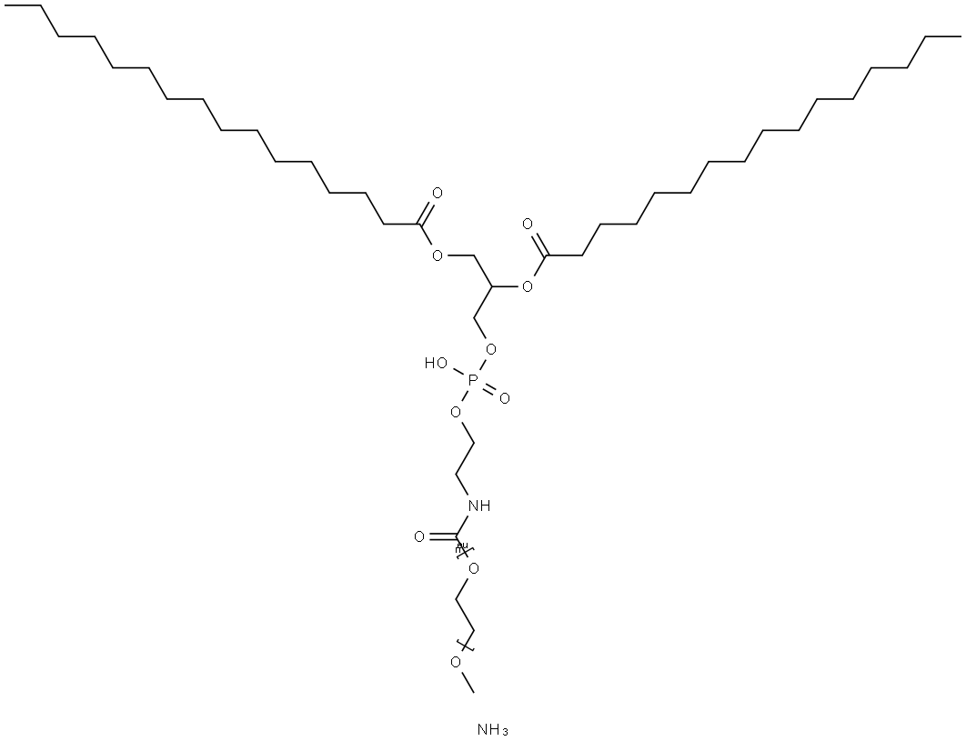 1,2-dipalMitoyl-sn-glycero-3-phosphoethanolaMine-N-[Methoxy(polyethylene glycol)-1000] (aMMoniuM sal Struktur