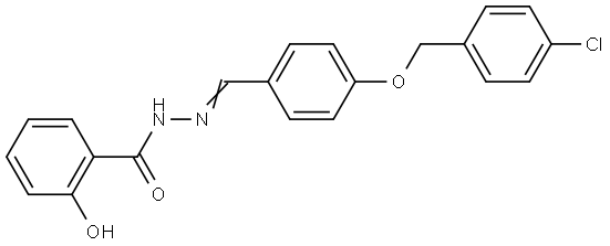 N'-(4-((4-CHLOROBENZYL)OXY)BENZYLIDENE)-2-HYDROXYBENZOHYDRAZIDE Struktur