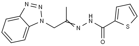 N'-(2-(1H-1,2,3-BENZOTRIAZOL-1-YL)-1-METHYLETHYLIDENE)-2-THIOPHENECARBOHYDRAZIDE Struktur