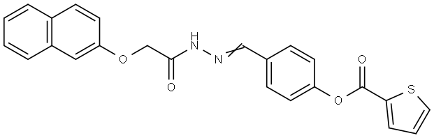 4-(2-((2-NAPHTHYLOXY)ACETYL)CARBOHYDRAZONOYL)PHENYL 2-THIOPHENECARBOXYLATE Struktur