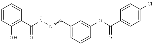 3-(2-(2-HYDROXYBENZOYL)CARBOHYDRAZONOYL)PHENYL 4-CHLOROBENZOATE Struktur