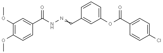 3-(2-(3,4-DIMETHOXYBENZOYL)CARBOHYDRAZONOYL)PHENYL 4-CHLOROBENZOATE Struktur