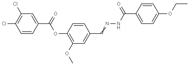 4-(2-(4-ETHOXYBENZOYL)CARBOHYDRAZONOYL)-2-METHOXYPHENYL 3,4-DICHLOROBENZOATE Struktur