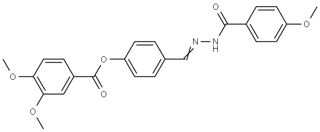 4-(2-(4-METHOXYBENZOYL)CARBOHYDRAZONOYL)PHENYL 3,4-DIMETHOXYBENZOATE Struktur