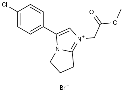 3-(4-CHLOROPHENYL)-1-(2-METHOXY-2-OXOETHYL)-6,7-DIHYDRO-5H-PYRROLO[1,2-A]IMIDAZOL-1-IUM BROMIDE Struktur