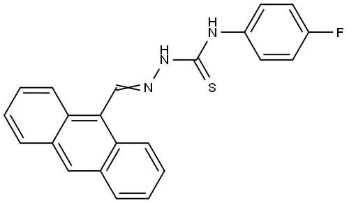 9-ANTHRACENECARBALDEHYDE N-(4-FLUOROPHENYL)THIOSEMICARBAZONE Struktur