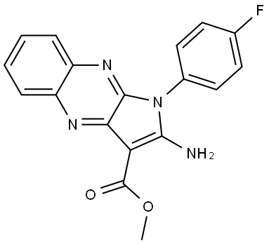 METHYL 2-AMINO-1-(4-FLUOROPHENYL)-1H-PYRROLO(2,3-B)QUINOXALINE-3-CARBOXYLATE Struktur