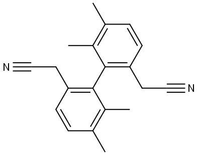 [6'-(CYANOMETHYL)-2',3',5,6-TETRAMETHYL[1,1'-BIPHENYL]-2-YL]ACETONITRILE Struktur