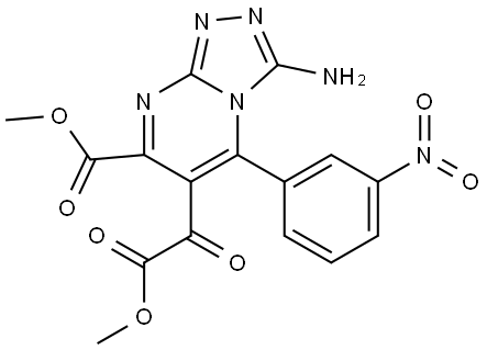 METHYL 3-AMINO-6-[METHOXY(OXO)ACETYL]-5-(3-NITROPHENYL)[1,2,4]TRIAZOLO[4,3-A]PYRIMIDINE-7-CARBOXYLATE Struktur