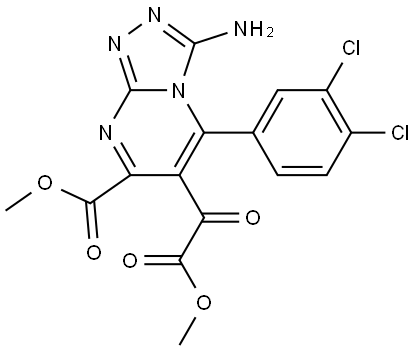 METHYL 3-AMINO-5-(3,4-DICHLOROPHENYL)-6-[METHOXY(OXO)ACETYL][1,2,4]TRIAZOLO[4,3-A]PYRIMIDINE-7-CARBOXYLATE Struktur