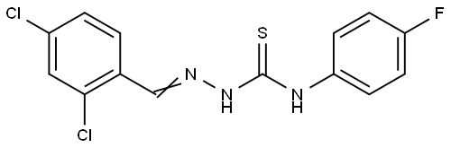 2,4-DICHLOROBENZALDEHYDE N-(4-FLUOROPHENYL)THIOSEMICARBAZONE Struktur