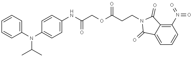 3-(4-NITRO-1,3-DIOXO-1,3-DIHYDRO-ISOINDOL-2-YL)-PROPIONIC ACID [4-(ISOPROPYL-PHENYL-AMINO)-PHENYLCARBAMOYL]-METHYL ESTER Struktur