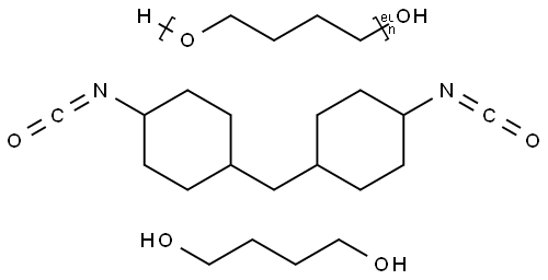 1,4-Butanediol, polymer with .alpha.-hydro-.omega.-hydroxypoly(oxy-1,4-butanediyl) and 1,1-methylenebis4-isocyanatocyclohexane Struktur