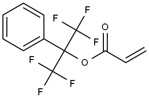 2-PROPENOIC ACID, 2,2,2-TRIFLUORO-1-PHENYL-1-(TRIFLUOROMETHYL)ETHYL ESTER 結構式