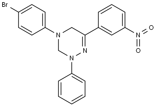 4-(4-BROMOPHENYL)-6-(3-NITROPHENYL)-2-PHENYL-2,3,4,5-TETRAHYDRO-1,2,4-TRIAZINE Struktur