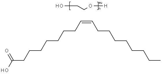 Poly(oxy-1,2-ethanediyl), .alpha.-hydro-.omega.-hydroxy-, (9Z)-9-octadecenoate Struktur