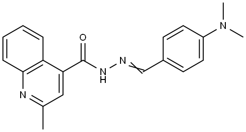 2-METHYL-QUINOLINE-4-CARBOXYLIC ACID (4-DIMETHYLAMINO-BENZYLIDENE)-HYDRAZIDE Struktur