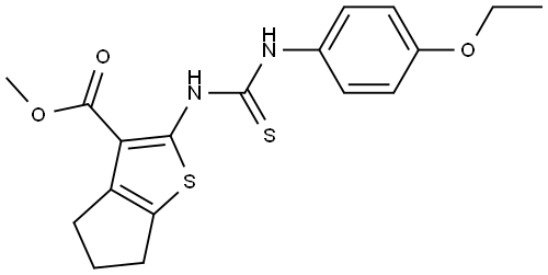 METHYL 2-{[(4-ETHOXYANILINO)CARBOTHIOYL]AMINO}-5,6-DIHYDRO-4H-CYCLOPENTA[B]THIOPHENE-3-CARBOXYLATE Struktur