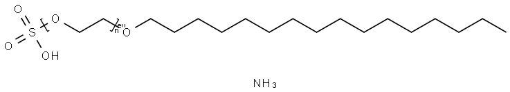 Poly(oxy-1,2-ethanediyl), .alpha.-sulfo-.omega.-(hexadecyloxy)-, ammonium salt Struktur