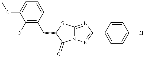 (5E)-2-(4-CHLOROPHENYL)-5-(2,3-DIMETHOXYBENZYLIDENE)[1,3]THIAZOLO[3,2-B][1,2,4]TRIAZOL-6(5H)-ONE Struktur