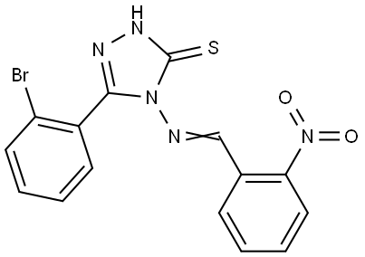 5-(2-BROMOPHENYL)-4-((2-NITROBENZYLIDENE)AMINO)-4H-1,2,4-TRIAZOLE-3-THIOL Struktur