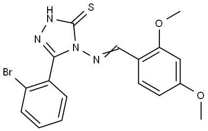 5-(2-BROMOPHENYL)-4-((2,4-DIMETHOXYBENZYLIDENE)AMINO)-4H-1,2,4-TRIAZOLE-3-THIOL Struktur