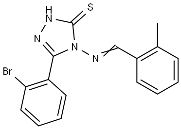 5-(2-BROMOPHENYL)-4-((2-METHYLBENZYLIDENE)AMINO)-4H-1,2,4-TRIAZOLE-3-THIOL Struktur