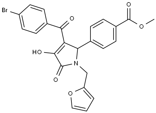 METHYL 4-[3-(4-BROMOBENZOYL)-1-(2-FURYLMETHYL)-4-HYDROXY-5-OXO-2,5-DIHYDRO-1H-PYRROL-2-YL]BENZOATE Struktur