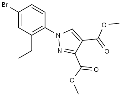 DIMETHYL 1-(4-BROMO-2-ETHYLPHENYL)-1H-PYRAZOLE-3,4-DICARBOXYLATE Struktur