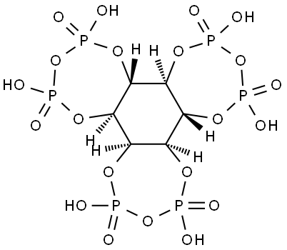 D-myo-Inositol cyclic 1,6:2,3:4,5-tris(P,P'-dihydrogen diphosphate) Struktur