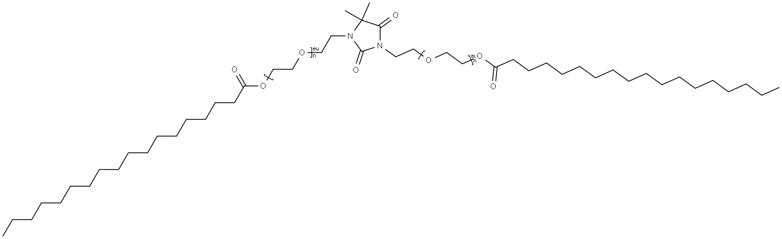 POE (15) Di-(2-Hydoxyethyl)-5, 5-DMH Distearate Struktur