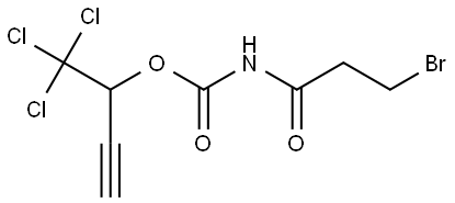 1-(TRICHLOROMETHYL)-2-PROPYNYL 3-BROMOPROPANOYLCARBAMATE Struktur