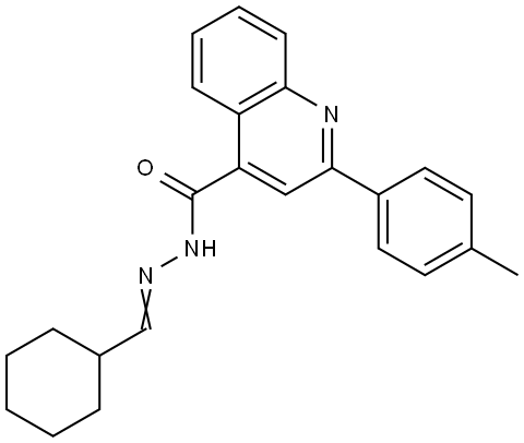 N'-(CYCLOHEXYLMETHYLENE)-2-(4-METHYLPHENYL)-4-QUINOLINECARBOHYDRAZIDE Struktur