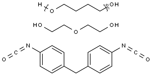 Poly(oxytetramethylene glycol), polymer with diethylene glycol and methylene-di-p-phenylene isocyanate Struktur