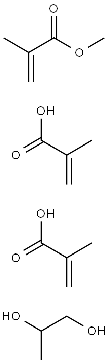 2-Propenoic acid, 2-methyl-, polymer with methyl 2-methyl-2-propenoate and 1,2-propanediol mono(2-methyl-2-propenoate) Struktur