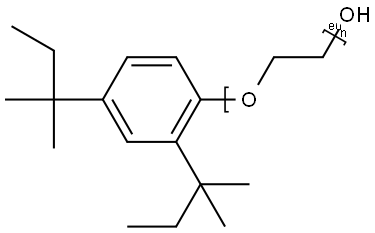 Poly(oxy-1,2-ethanediyl), .alpha.-2,4-bis(1,1-dimethylpropyl)phenyl-.omega.-hydroxy- Struktur