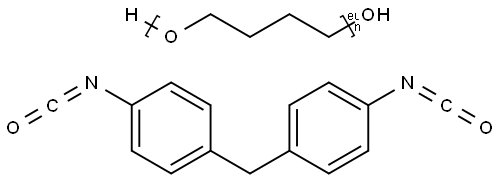 Poly(oxy-1,4-butanediyl), .alpha.-hydro-.omega.-hydroxy-, polymer with 1,1-methylenebis4-isocyanatobenzene, isocyanate-terminated Struktur