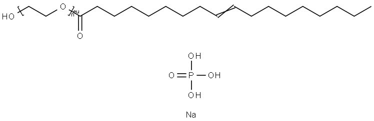 Poly(oxy-1,2-ethanediyl), .alpha.-(9Z)-1-oxo-9-octadecenyl-.omega.-hydroxy-, phosphate, sodium salt Struktur