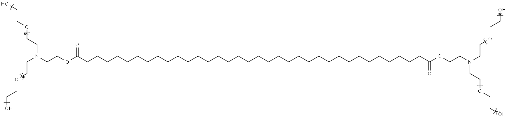 POLY(OXYALKYLATED AMINE) FATTY ACID ESTER) Struktur