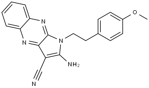 2-AMINO-1-(2-(4-METHOXYPHENYL)ETHYL)-1H-PYRROLO(2,3-B)QUINOXALINE-3-CARBONITRILE Struktur