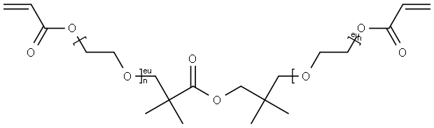 Poly(oxy-1,2-ethanediyl), .alpha.-hydro-.omega.-(1-oxo-2-propenyl)oxy-, ether with 3-hydroxy-2,2-dimethylpropyl 3-hydroxy-2,2-dimethylpropanoate (2:1) Struktur