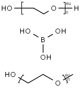 Poly(oxy-1,2-ethanediyl), .alpha.-hydro-.omega.-hydroxy-, ester with boric acid (H3BO3), methyl ether Struktur